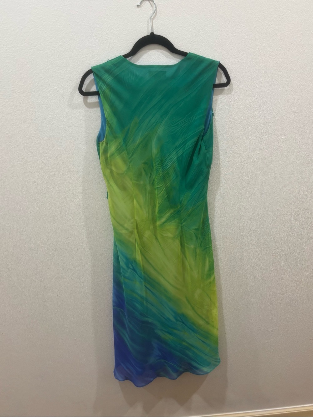 La Rue 19 Y2K Tropical Watercolor Ruffle Midi Dress Size 8 - Picture 3 of 9